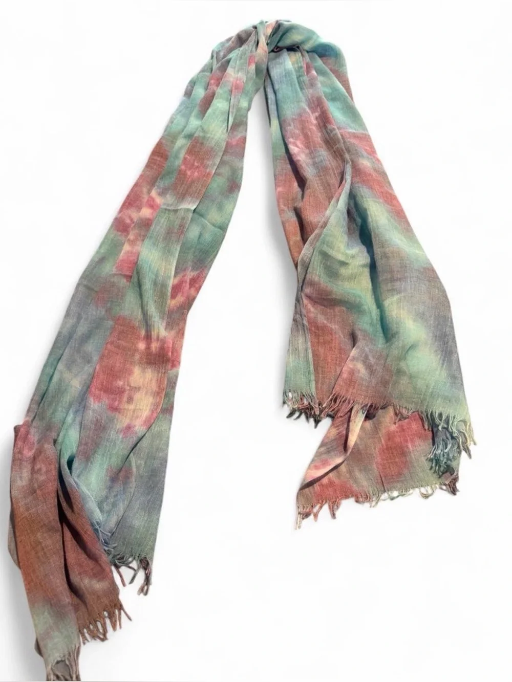 Lightweight Tie-Dye Pastel Scarf - Multicolor